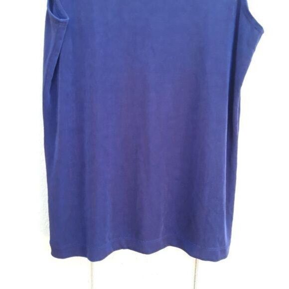 Chico's Travelers Contemporary Tank Mesmerize Top Packable Purple Stretch Sz 1 - Picture 7 of 9